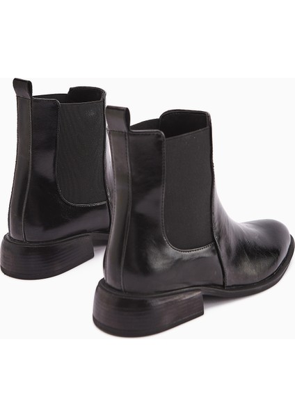 Juta Siyah Lastikli Çekme Kadın Bot indirimleri