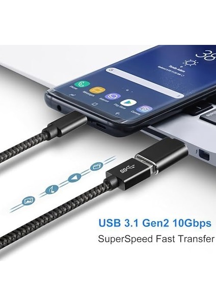 Type-C To USB Adaptör - USB 3.0 Otg Type-C Erkek To USB A Dişi, Macbook, Galaxy, Tablet ve Laptoplar ile Uyumludur, Hızlı Veri Transferi ve Taşınabilir Tasarım, Ha-01, Evınto fiyatları