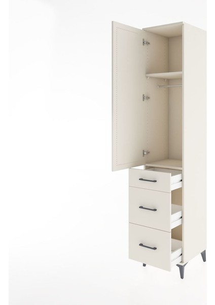 Hyperion Dolap 2 Raflı 3 Çekmeceli Tek Askılı 44X44X221 Aytaşı-Aytaşı fırsatları