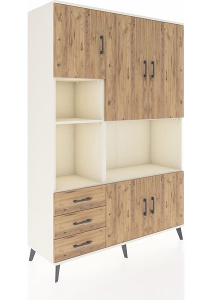 Hyperion Dolap 9 Raflı 3 Çekmeceli 5 Kapaklı 132X44X195 Aytaşı-Çam/çam fiyatları