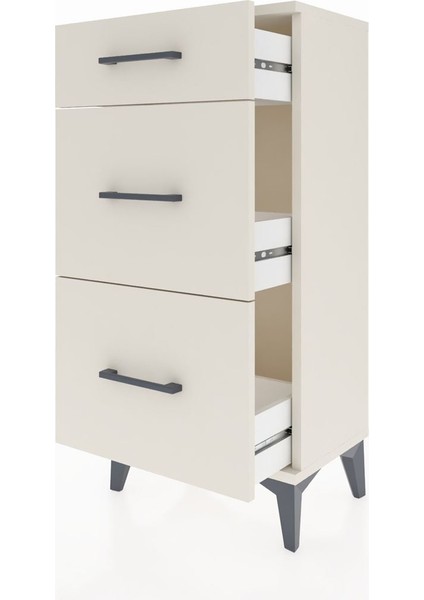 Arges Komodin 3 Çekmeceli 44X30X96 Aytaşı-Aytaşı fırsatları