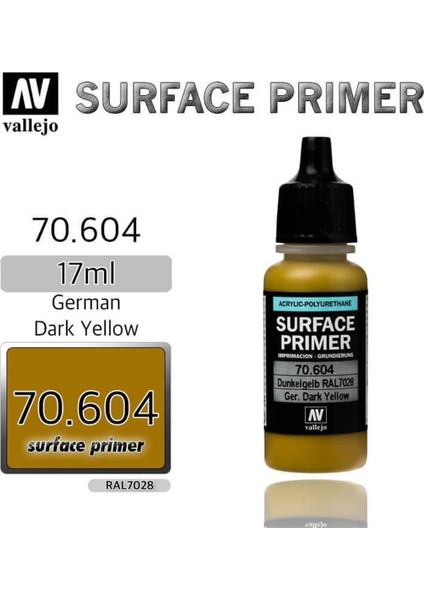70604 18 Ml. Ger. Dark Yellow, Astar Model Boyası