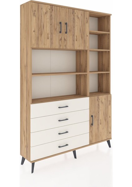 Arges Dolap 9 Raflı 4 Çekmeceli 3 Kapaklı 132X30X195 Çam-Çam/aytaşı fiyatları