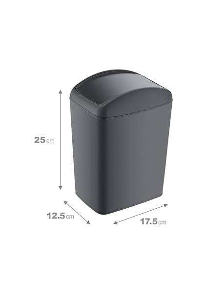 Soft Çöp Kutusu Döner Kapak 5 Lt Antrasit fiyatları