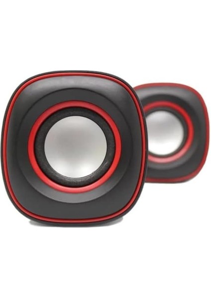 G- D015 USB Hoparlör Bilgisayar Pc Tablet Notebook Kırmızı