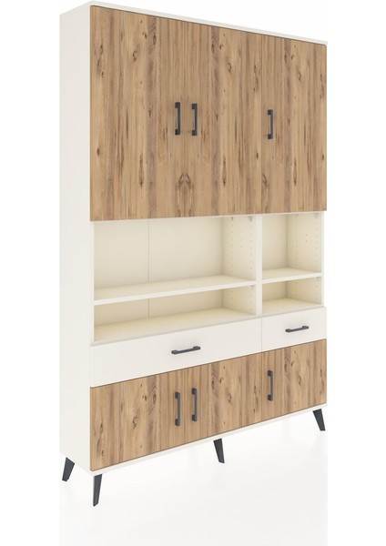 Arges Dolap 8 Raflı 2 Çekmeceli 6 Kapaklı 132X30X195 Aytaşı-Çam/aytaşı fiyatları