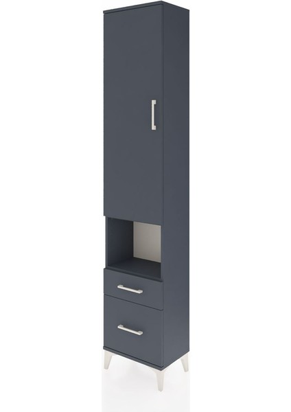 Arges Dolap 4 Raflı 2 Çekmeceli Tek Kapaklı 44X30X221 Antrasit-Antrasit modelleri