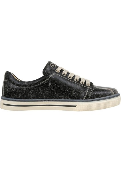 Kadın Vegan Deri Siyah Sneakers - Agent Of Chaos Tasarım fırsatları