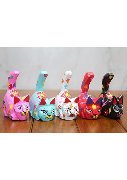 Ahşap 5'li Kedi Seti Polos:11 - Lisinya