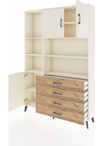 Arges Dolap 8 Raflı 4 Çekmeceli 3 Kapaklı 132X30X195 Aytaşı-Aytaşı/çam modelleri