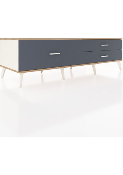 Kronos Tv Ünitesi 3 Çekmeceli 176X59X51 Aytaşı-Çam/antrasit fiyatları