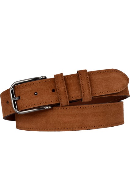 %100 Hakiki Deri 4 cm Tarçın Süet Kemer Kot,kanvas Uyumlu Süet_tarçın