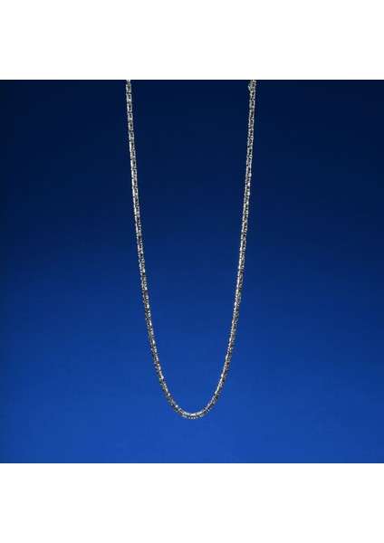 120 Mikron Oksitli Yuvarlak Kral Gümüş Zincir fırsatları