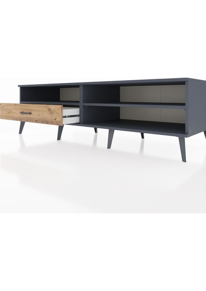 Kronos Tv Ünitesi 2 Raflı Tek Çekmeceli 176X59X51 Antrasit-Antrasit/çam fırsatları