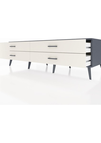 Kronos Tv Ünitesi 4 Çekmeceli 176X59X51 Antrasit-Antrasit/aytaşı fırsatları