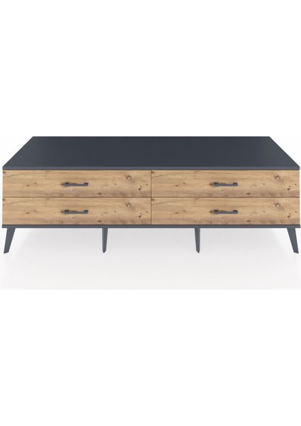 Kronos Tv Ünitesi 4 Çekmeceli 176X59X51 Çam-Antrasit/çam