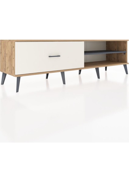 Hyperion Tv Ünitesi Tek Raflı Tek Çekmeceli 176X44X51 Çam-Antrasit/aytaşı fiyatları