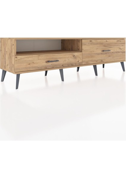 Hyperion Tv Ünitesi Tek Raflı 2 Çekmeceli 176X44X51 Çam-Çam/çam fiyatları