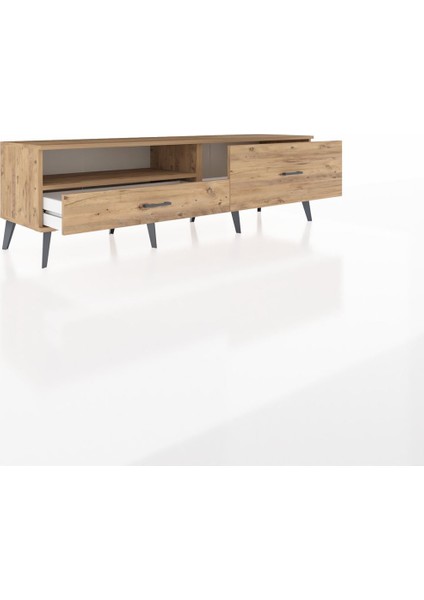 Hyperion Tv Ünitesi Tek Raflı 2 Çekmeceli 176X44X51 Çam-Çam/çam indirimleri