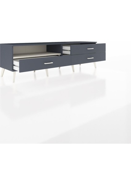 Hyperion Tv Ünitesi Tek Raflı 3 Çekmeceli 176X44X51 Antrasit-Aytaşı/antrasit indirimleri