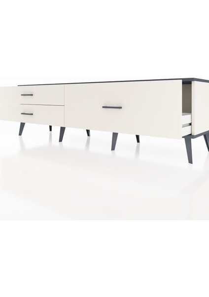 Hyperion Tv Ünitesi 3 Çekmeceli 176X44X51 Aytaşı-Antrasit/aytaşı fırsatları