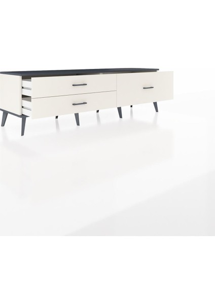 Hyperion Tv Ünitesi 3 Çekmeceli 176X44X51 Aytaşı-Antrasit/aytaşı indirimleri