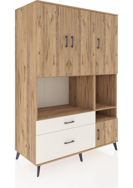Kronos Dolap 7 Raflı 2 Çekmeceli 4 Kapaklı 132X59X195 Çam-Çam/aytaşı fiyatları