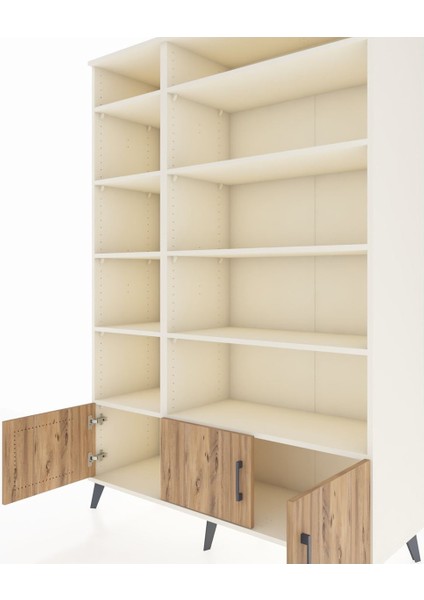 Hyperion Dolap 10 Raflı 3 Kapaklı 132X44X195 Aytaşı-Çam/aytaşı fırsatları