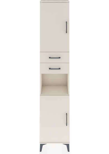 Arges Dolap 4 Raflı 2 Çekmeceli 2 Kapaklı 44X30X221 Aytaşı-Aytaşı