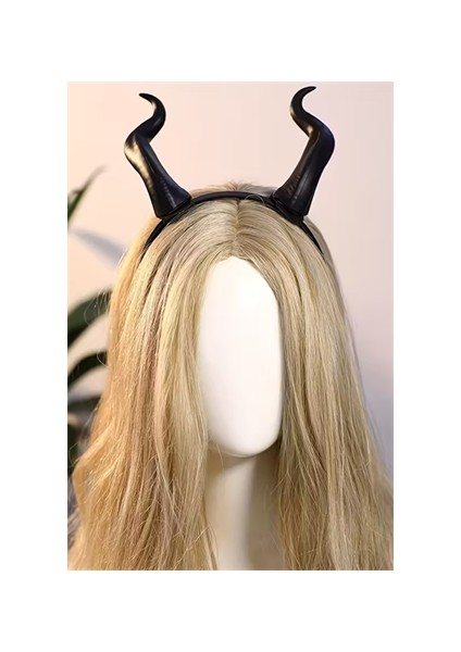 1 Adet El Yapımı, Retro Punk Cadılar Bayramı Boynuz Başlık – Keçi Boynuzu Esintili Anime Pop Sanat Tasarım, Pluş Tüy Detaylı,-Siyah fırsatları