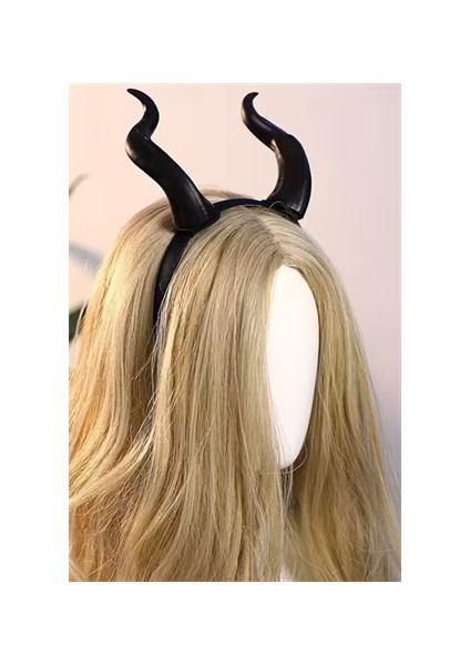 1 Adet El Yapımı, Retro Punk Cadılar Bayramı Boynuz Başlık – Keçi Boynuzu Esintili Anime Pop Sanat Tasarım, Pluş Tüy Detaylı,-Siyah indirimleri