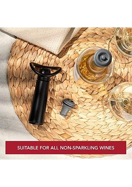 Vin Şarap Pompası Concerto 2 Tıkaçlı, Plastik, Siyah, 9875606 modelleri