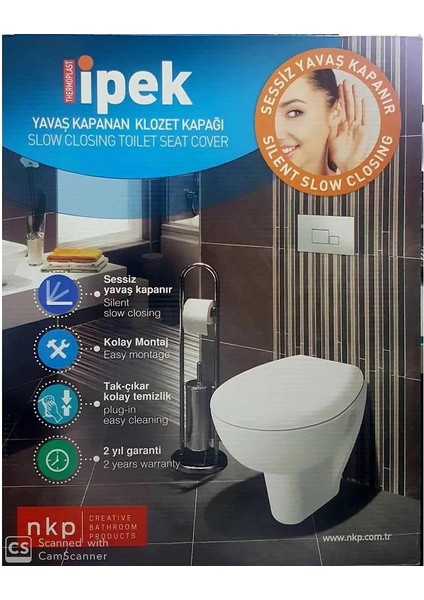 Ipek Tak-Çıkart Yavaş Kapanan Amortisörlü Klozet Kapağı