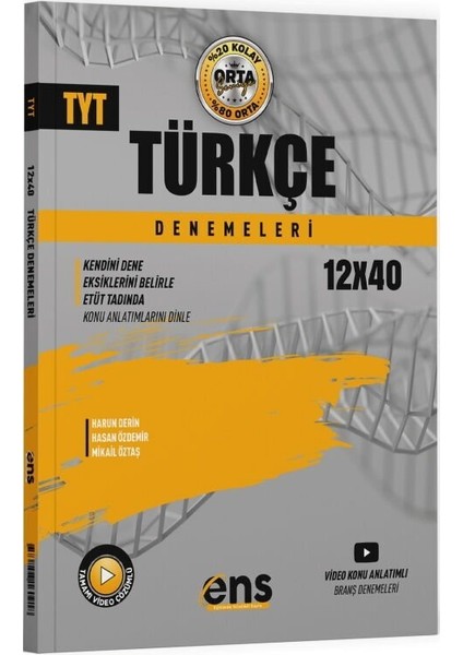 Ens 2026 Tyt Türkçe 12 x 40 Denemeleri