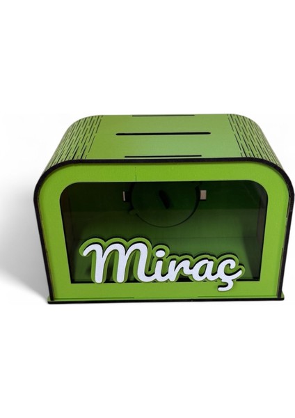 Kişiye Özel Isme Özel Ahşap Kumbara – Hediye & Para Biriktirme Kutusu - Yeşil fırsatları