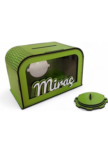 Kişiye Özel Isme Özel Ahşap Kumbara – Hediye & Para Biriktirme Kutusu - Yeşil indirimleri