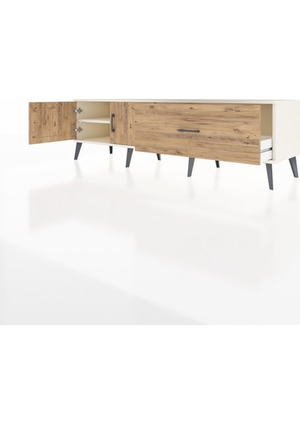 Hyperion Tv Ünitesi Tek Raflı Tek Çekmeceli 2 Kapaklı 176X44X51 Aytaşı-Çam/çam modelleri