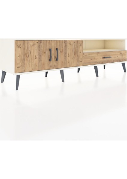 Hyperion Tv Ünitesi 2 Raflı Tek Çekmeceli 2 Kapaklı 176X44X51 Aytaşı-Çam/çam fiyatları