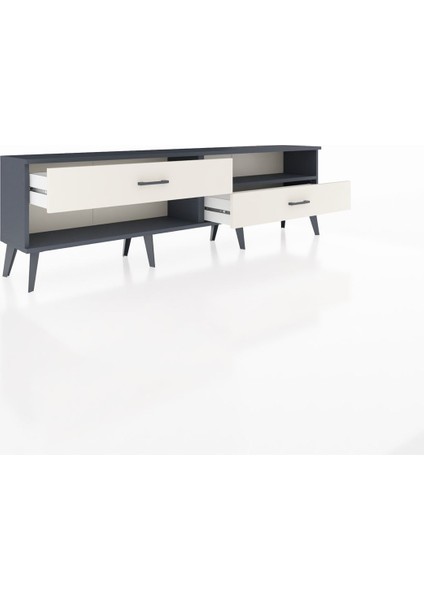Arges Tv Ünitesi Tek Raflı 2 Çekmeceli 176X30X51 Antrasit-Antrasit/aytaşı indirimleri