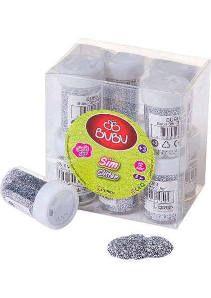 Bu-Bu Toz Sim Gümüş Renk 8gr 12’li Paket