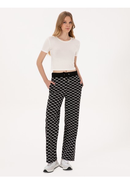 Kadın Siyah Loose Fit Eşofman Altı 50309254-VR046