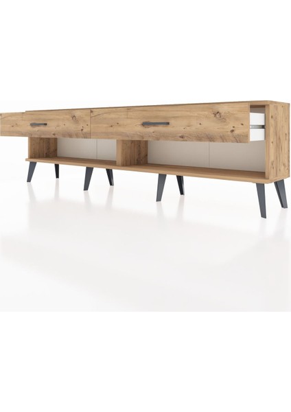 Arges Tv Ünitesi 2 Çekmeceli 176X30X51 Çam-Çam/çam fırsatları