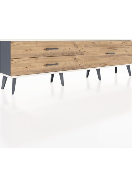 Arges Tv Ünitesi 3 Çekmeceli 176X30X51 Antrasit-Aytaşı/çam fiyatları