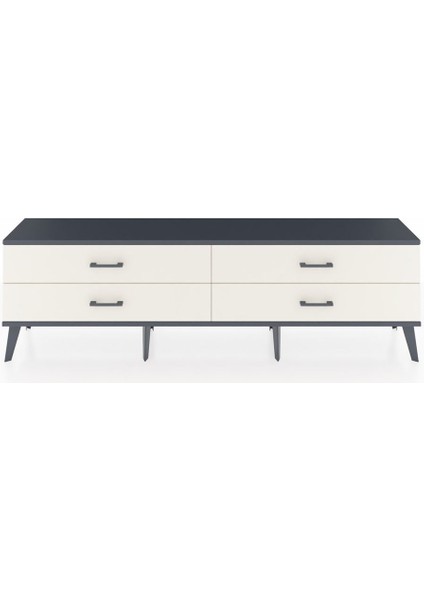 Arges Tv Ünitesi 4 Çekmeceli 176X30X51 Aytaşı-Antrasit/aytaşı