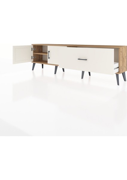 Arges Tv Ünitesi Tek Raflı Tek Çekmeceli 2 Kapaklı 176X30X51 Çam-Aytaşı/aytaşı modelleri