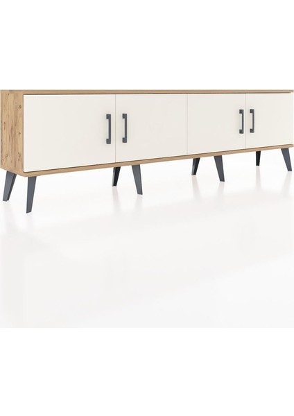 Arges Tv Ünitesi 2 Raflı 4 Kapaklı 176X30X51 Çam-Aytaşı/antrasit fiyatları