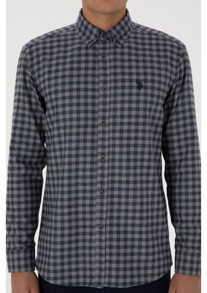 Erkek Açık Mavi Gömlek Desenli 50308526-VR003