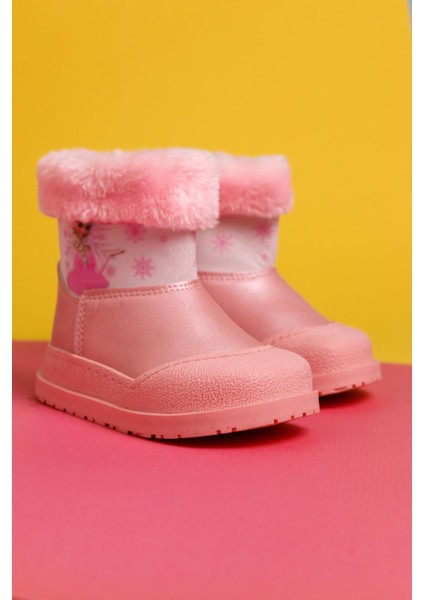 Elea Pudra Çizgi Karakter Baskılı Içi Kürklü Bebe Bot modelleri