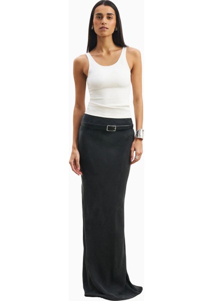 Cupro Bias Cut Maxi Uzun Kadın Etek