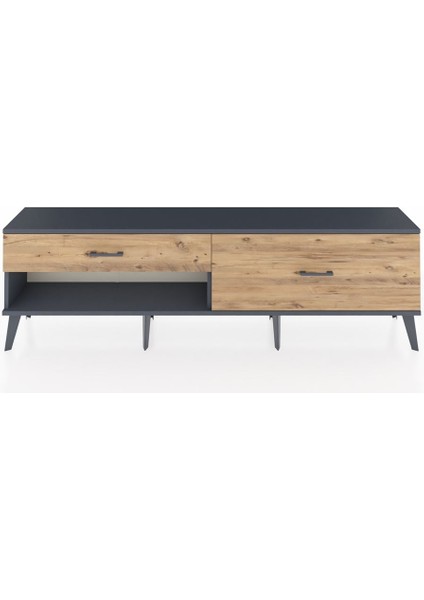 Arges Tv Ünitesi 2 Çekmeceli 176X30X51 Antrasit-Antrasit/çam